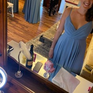 Lulu’s ‘All About Love slate blue maxi dress’